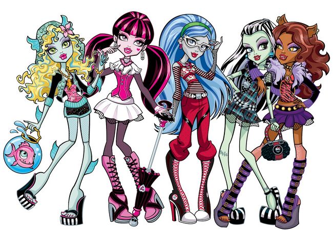ausmalbild Monster High  zusammen